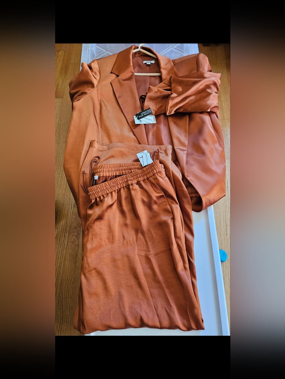 Bar III Burnt Orange Suit Jacket & Pant Set NWT